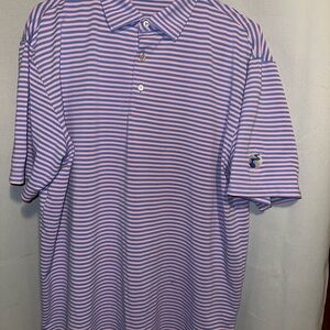 Striped Polo Shirt - Purple and Pink